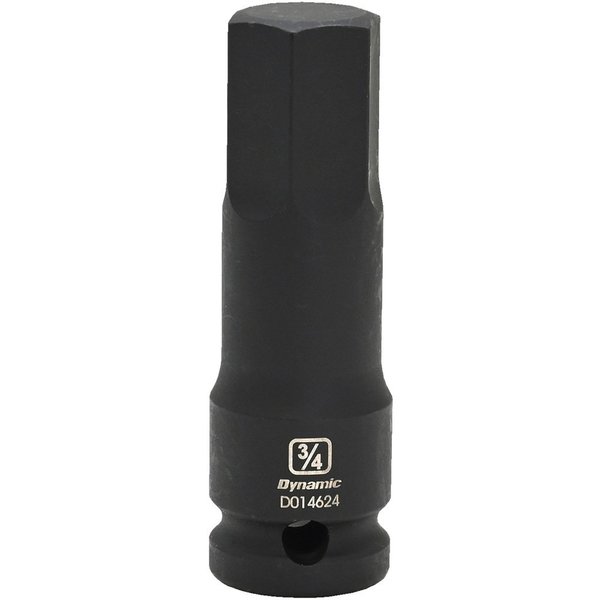 Dynamic Tools 1/2" Drive SAE Hex Head, 3/4", Bit Impact Socket D014624